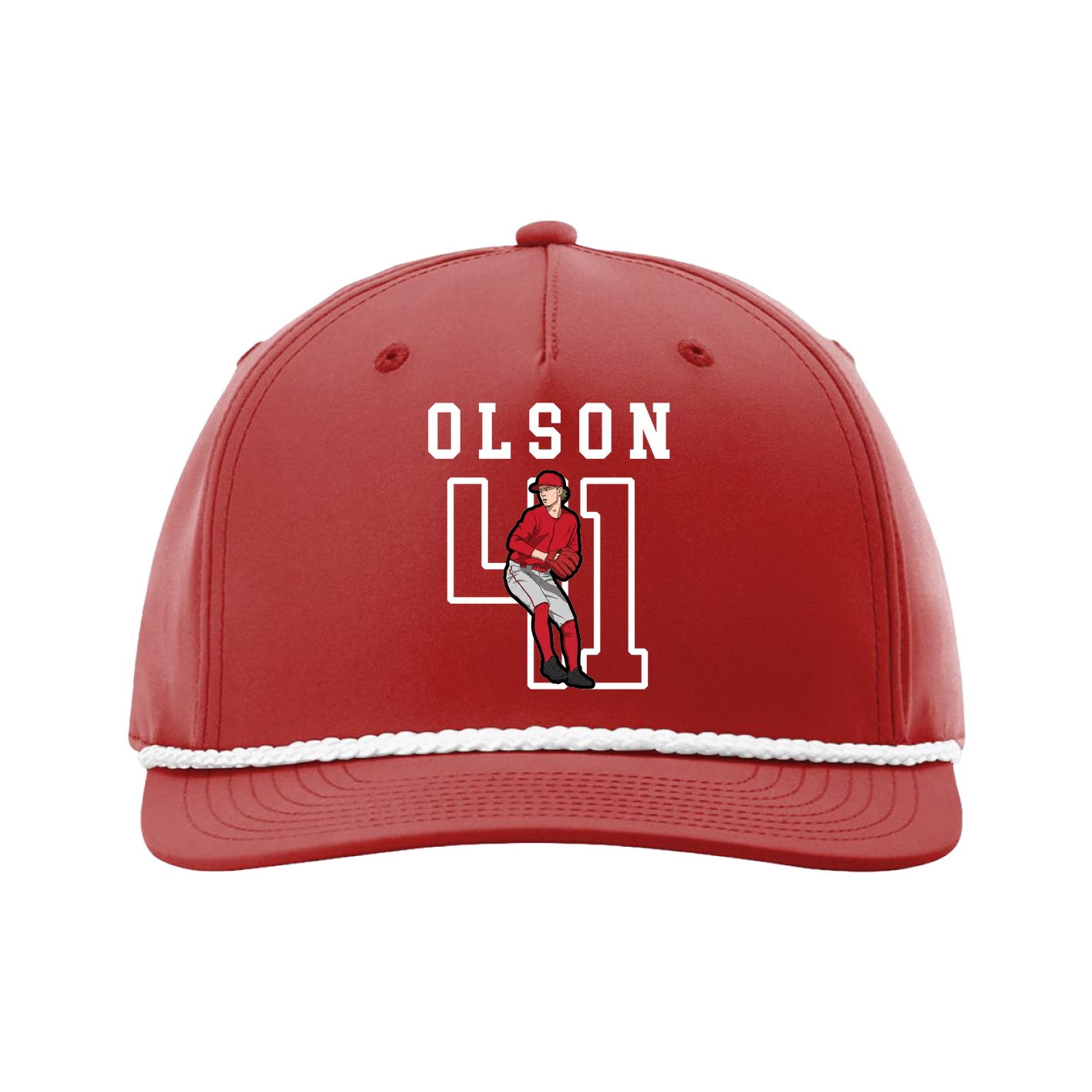 Five-Panel Classic Rope Cap — Shirsey in Red