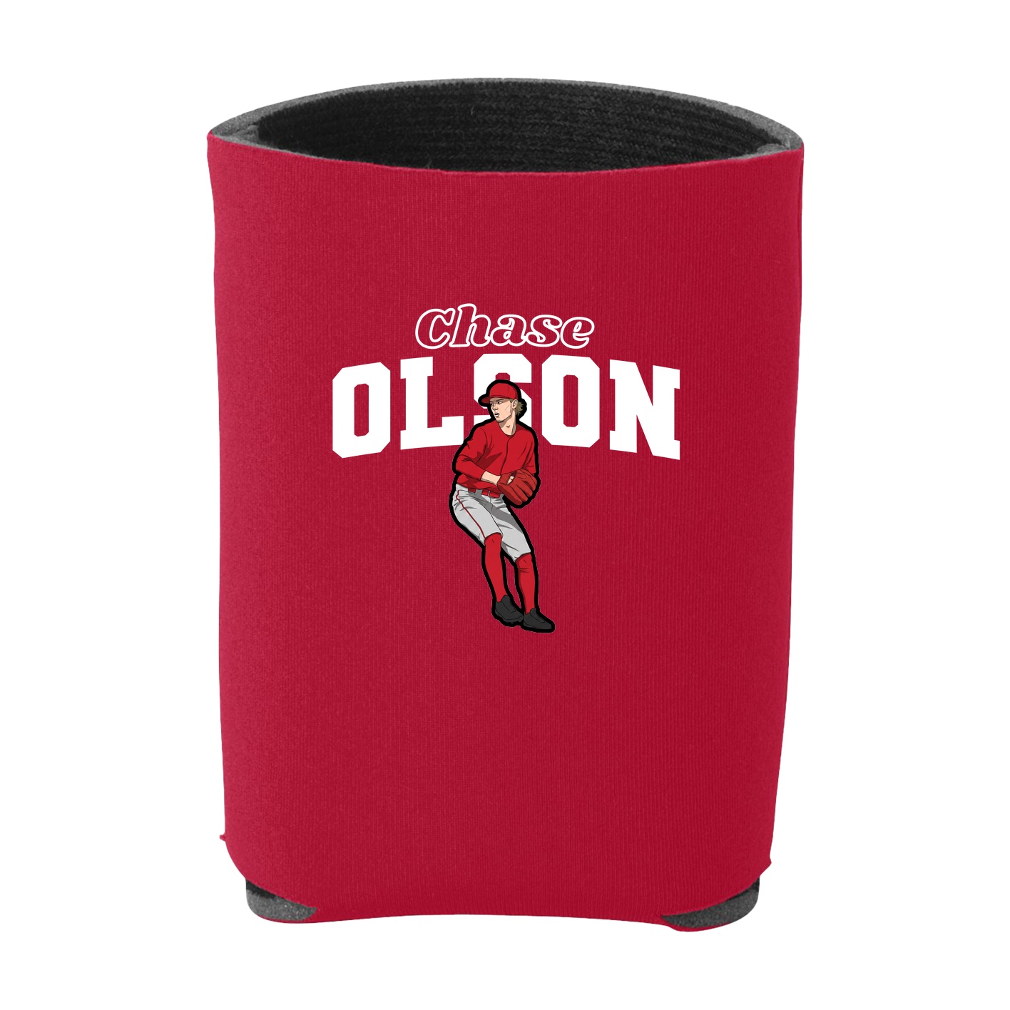 Can Holder — Name Arch in Red
