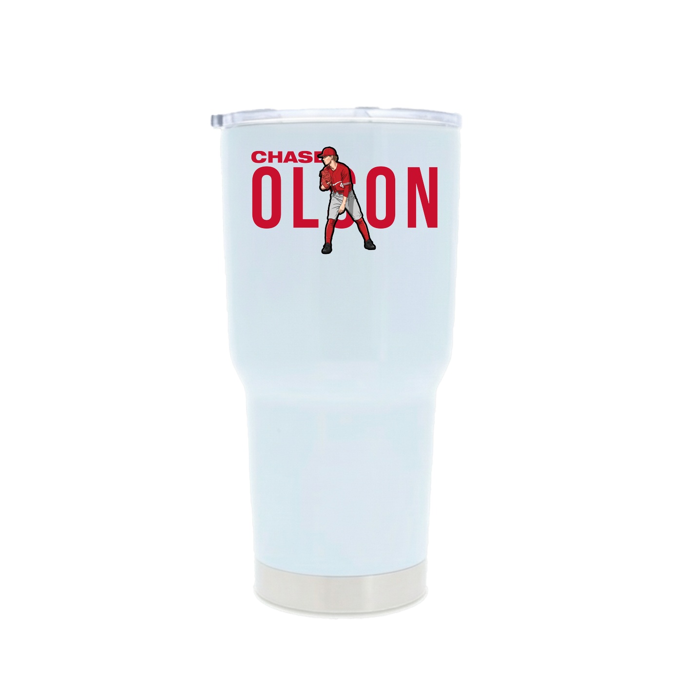 30oz Stainless Steel Tumbler — Player Name in White