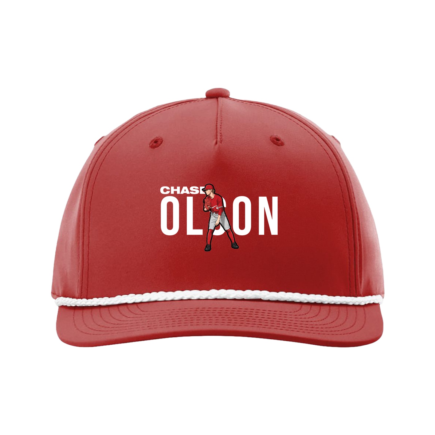Five-Panel Classic Rope Cap — Player Name in Red