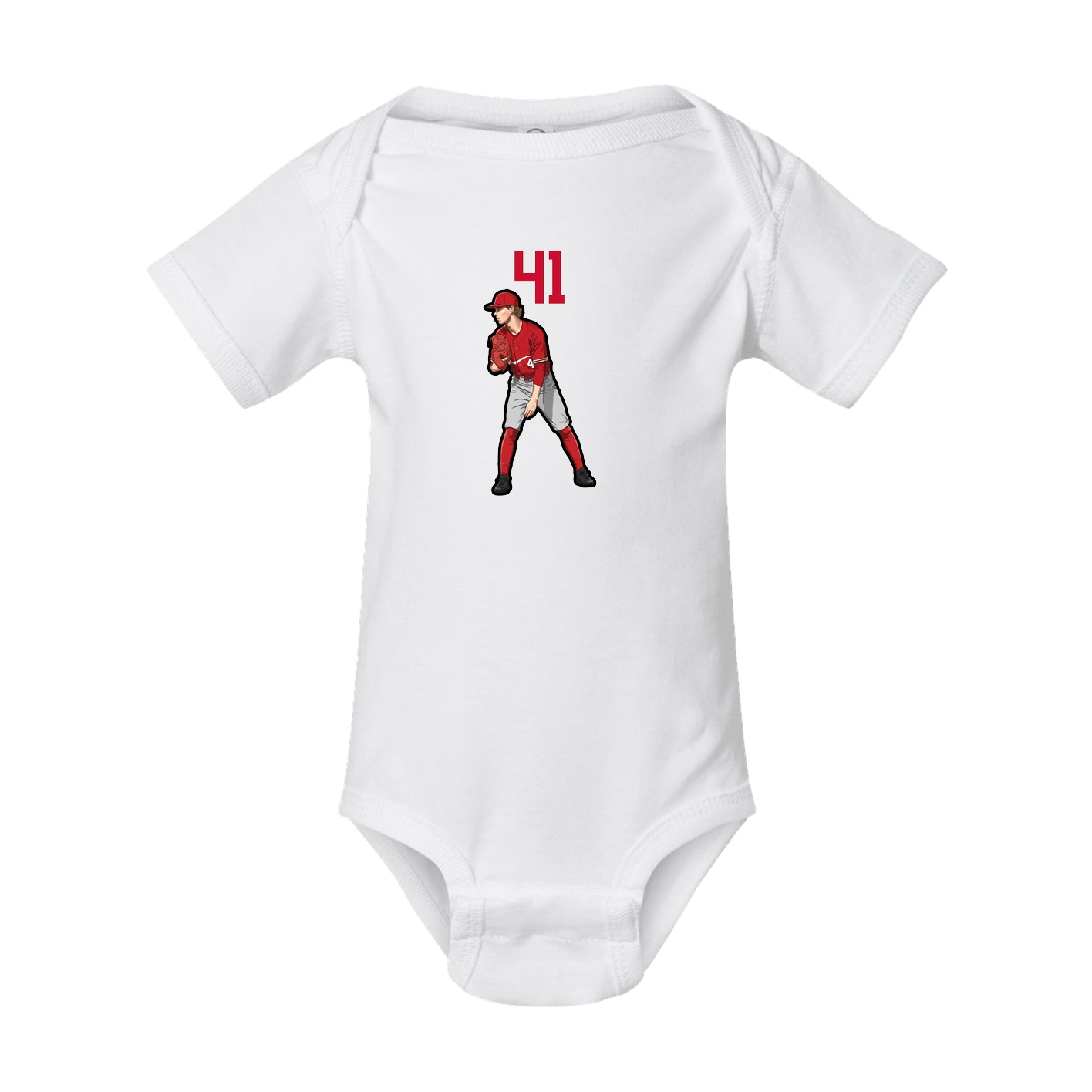 Baby Onesie — Number Top in White