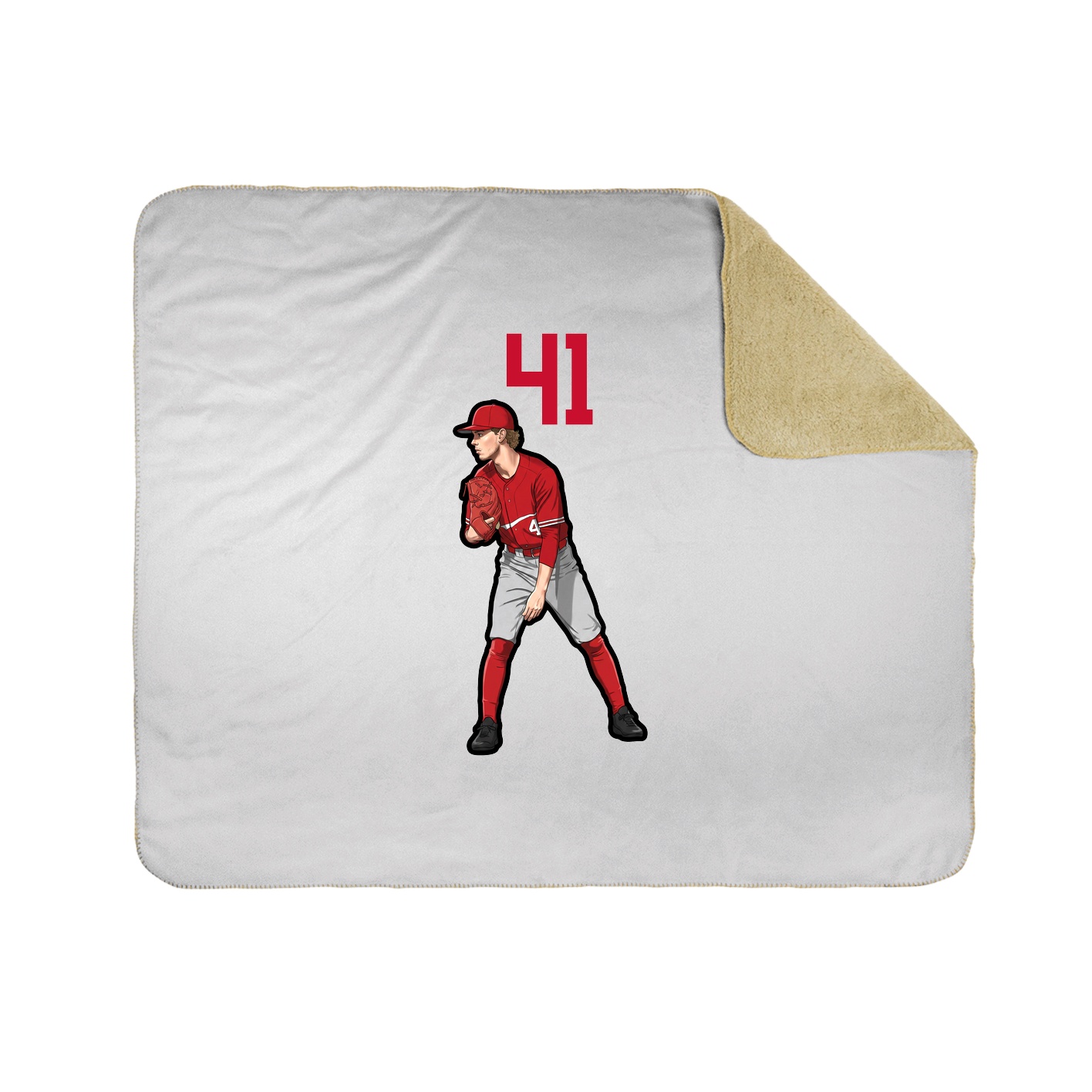 Throw Blanket — Number Top in White