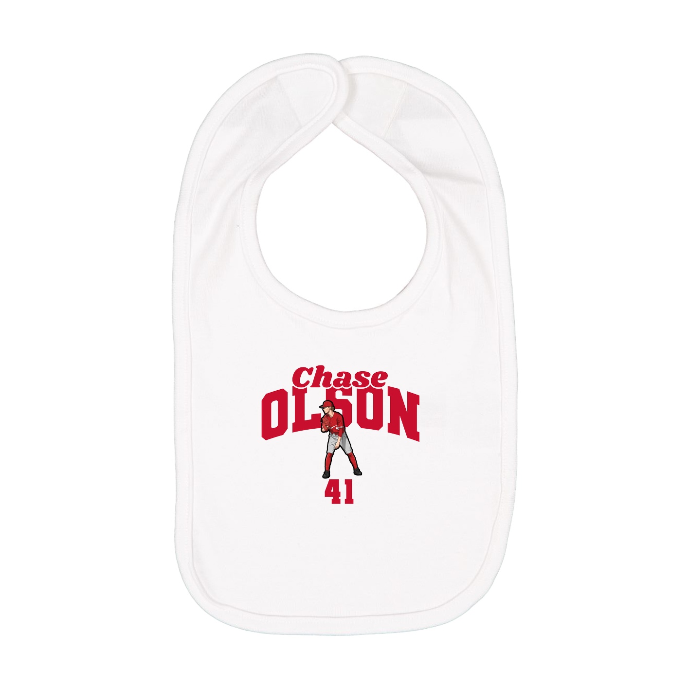 Infant Bib — Signature Arch in White