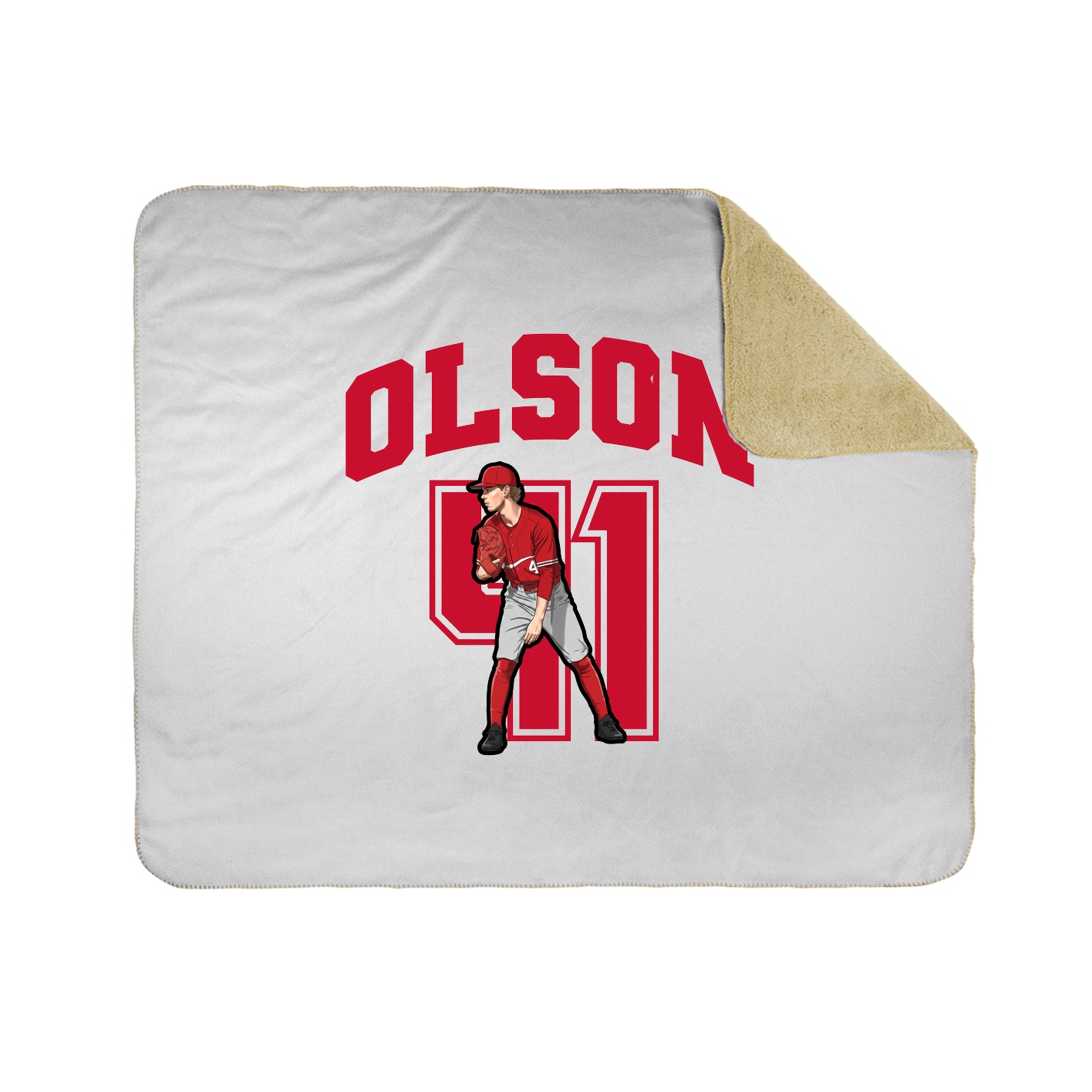 Throw Blanket — Number in White