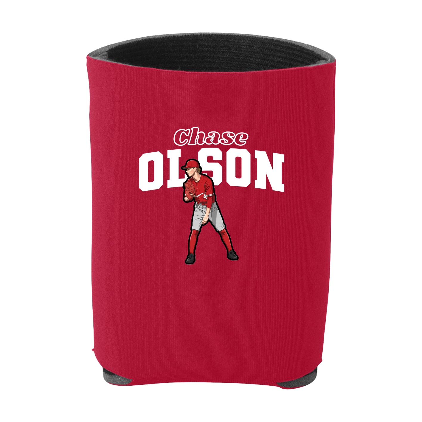 Can Holder — Name Arch in Red