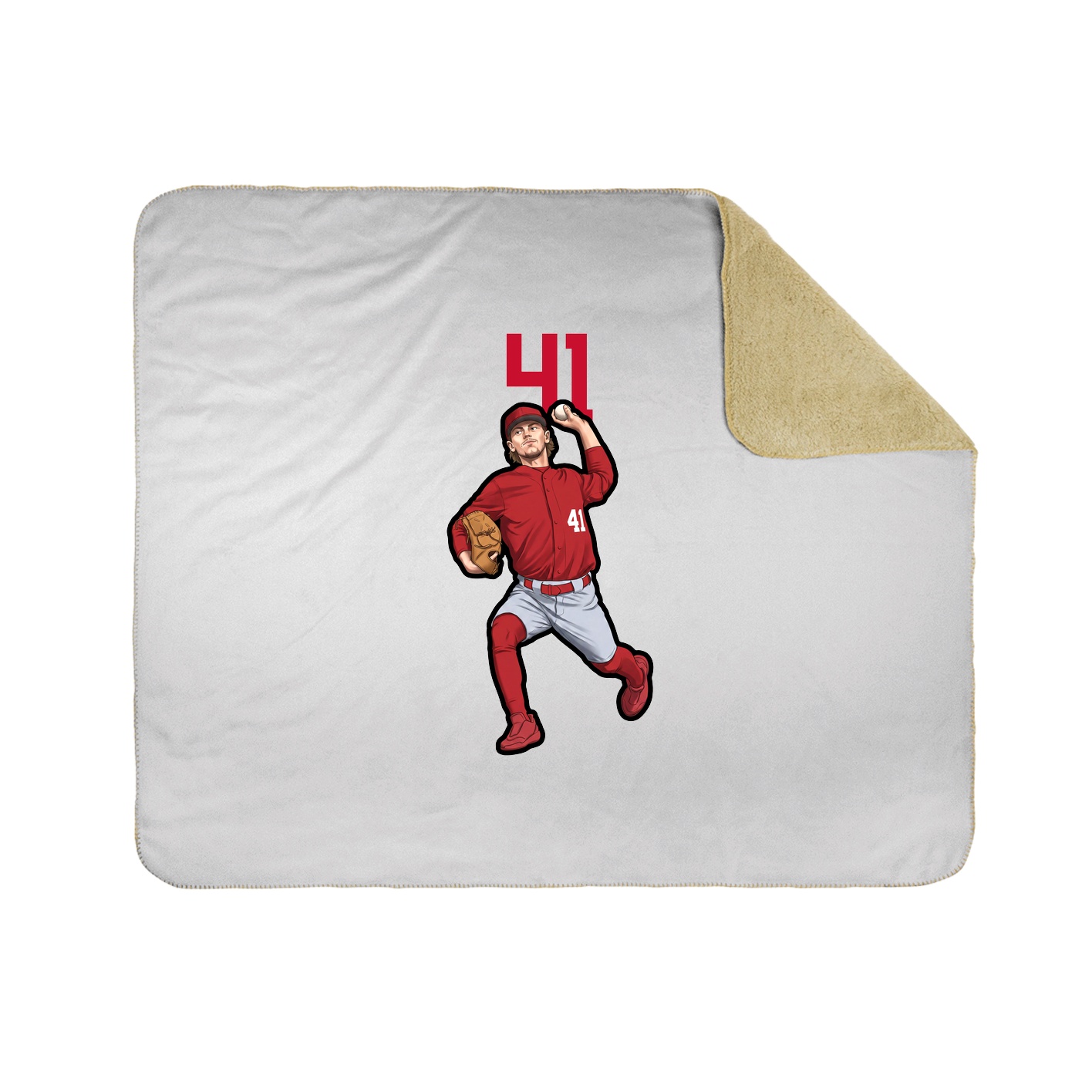 Throw Blanket — Number Top in White