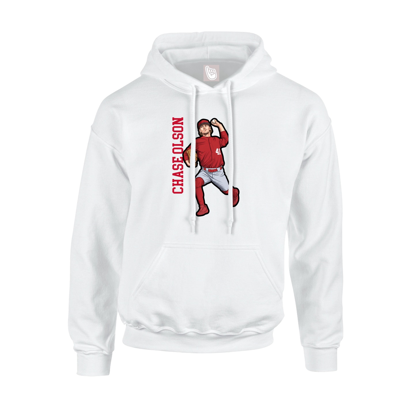 Hoodie — Name Vertical in White