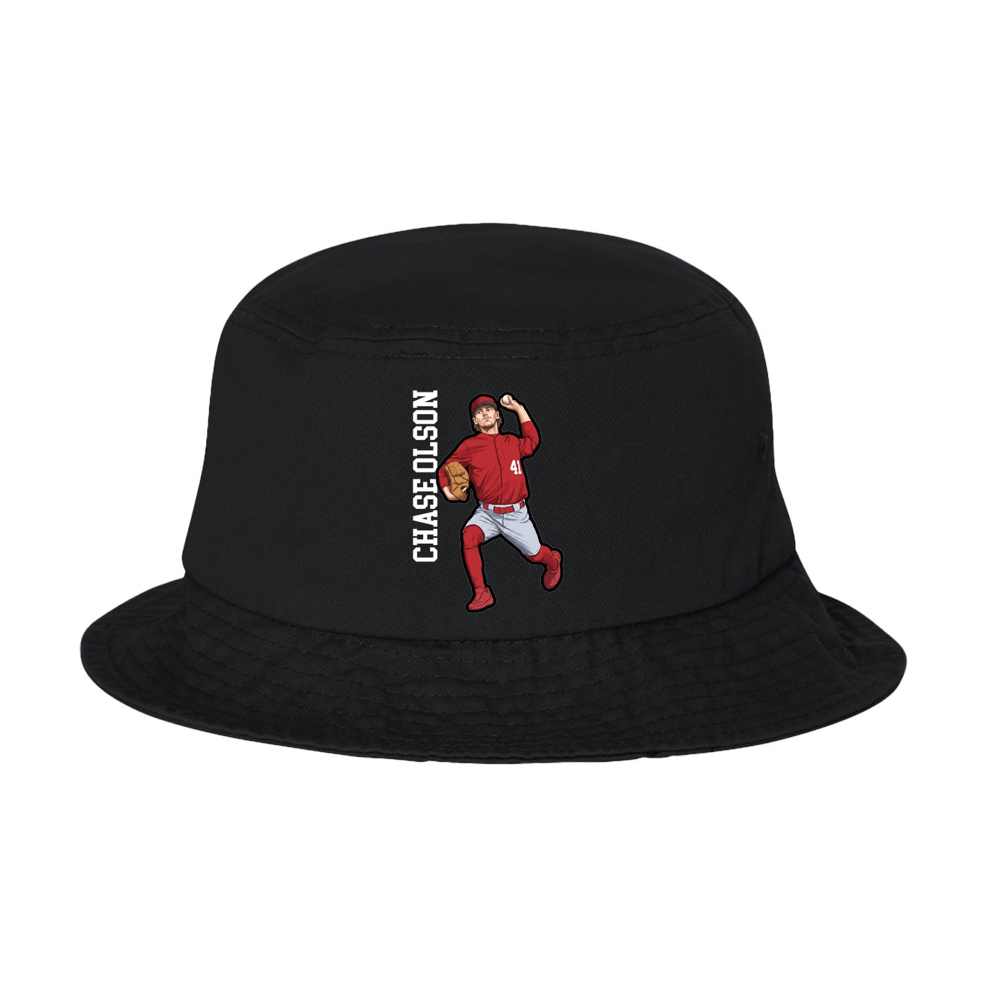 Bucket Cap — Name Vertical in Black