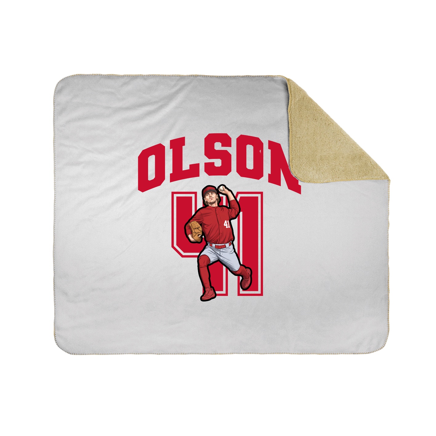 Throw Blanket — Number in White