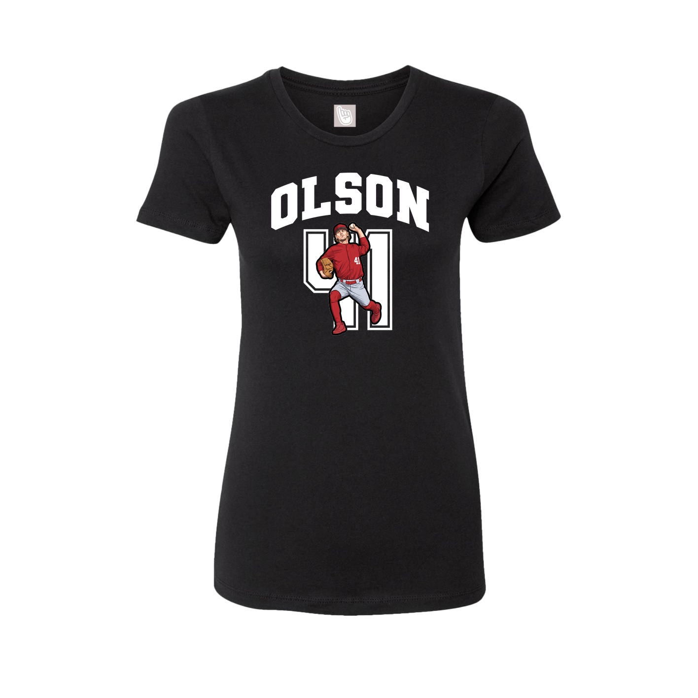 Womens Tee — Number in Black
