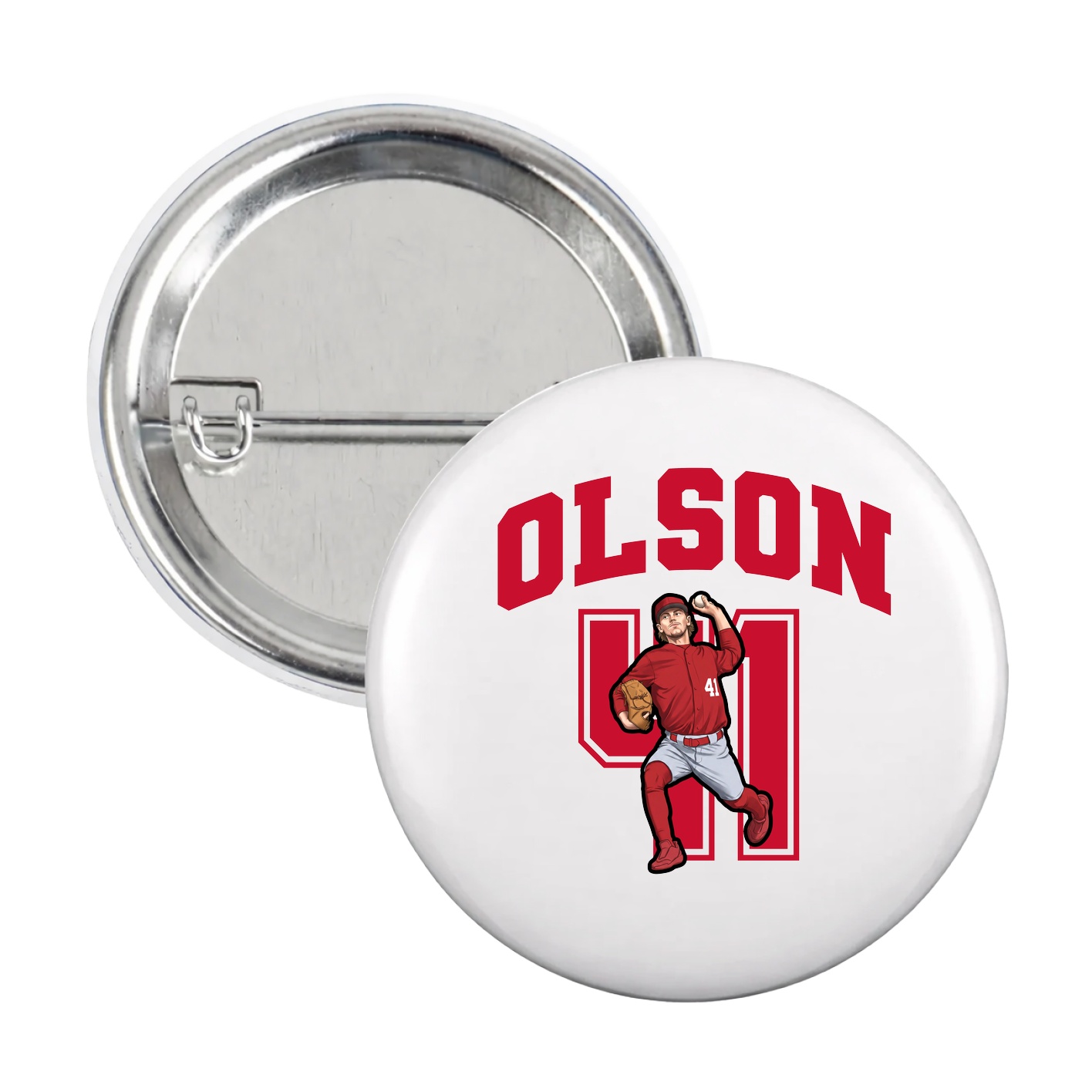 Game Day Button — Number in White