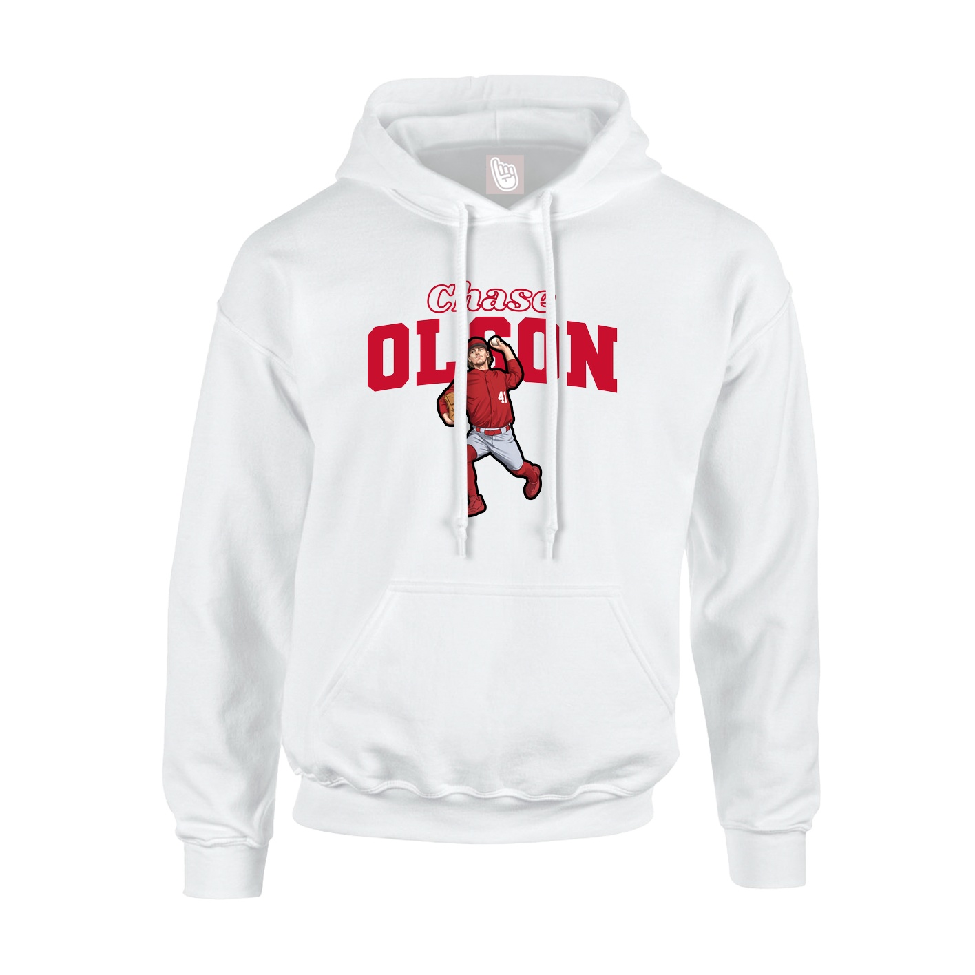 Hoodie — Name Arch in White