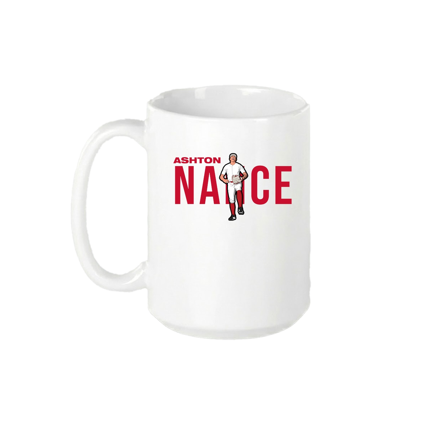 15oz Coffee Mug — Player Name in White