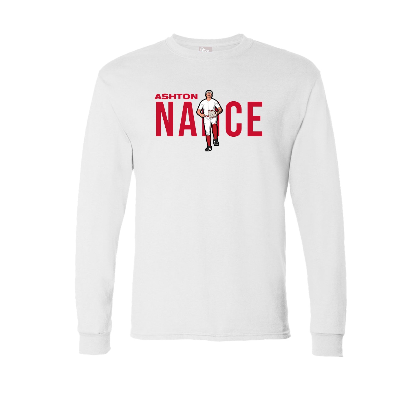 Long Sleeve Tee — Player Name in White