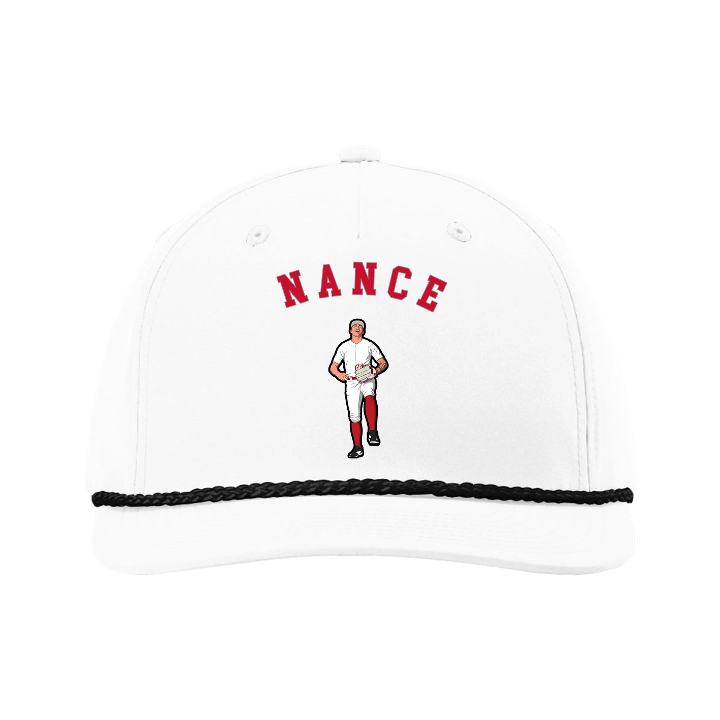 Five-Panel Classic Rope Cap — Shirsey Arch in White