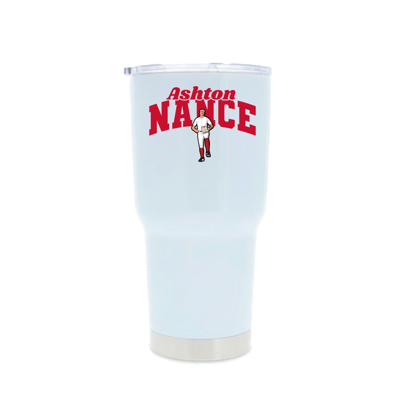 30oz Stainless Steel Tumbler — Signature Arch in White
