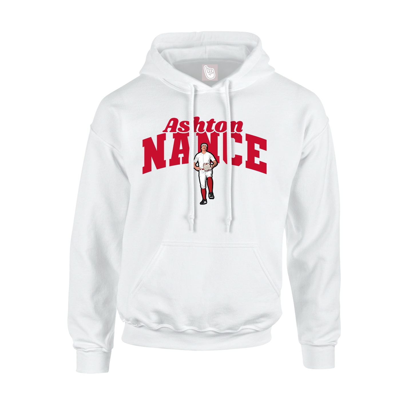 Hoodie — Signature Arch in White