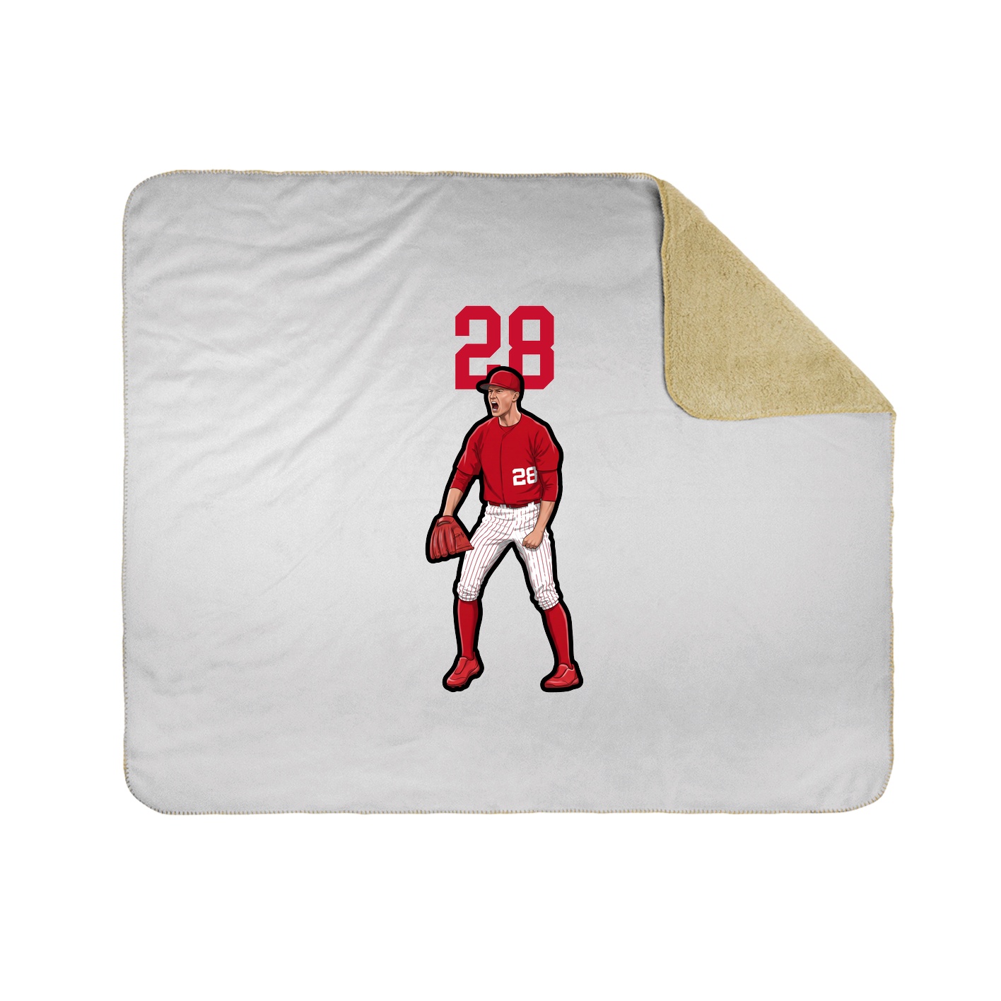 Throw Blanket — Number Top in White