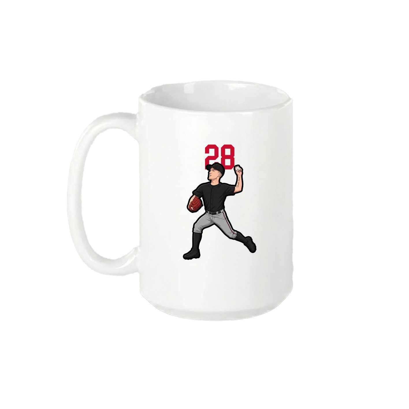 15oz Coffee Mug — Number Top in White