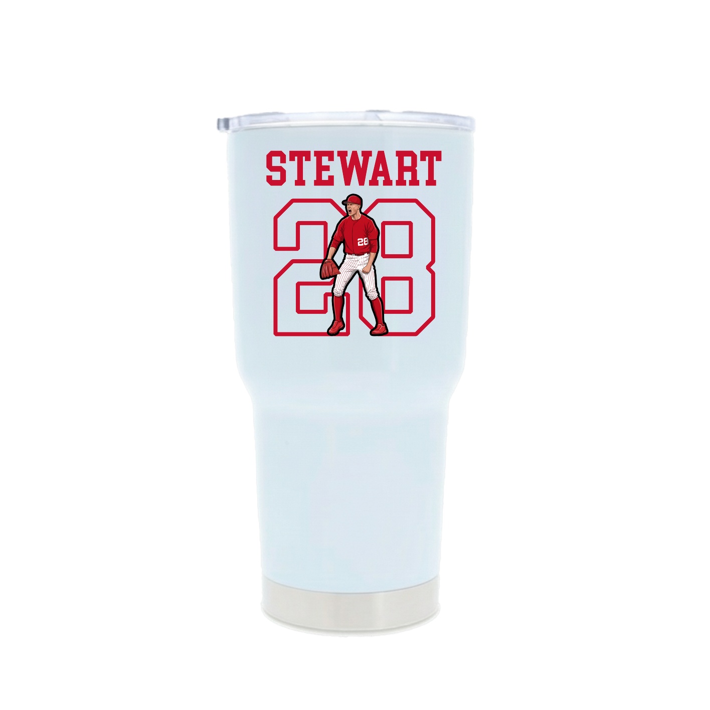 30oz Stainless Steel Tumbler — Shirsey in White