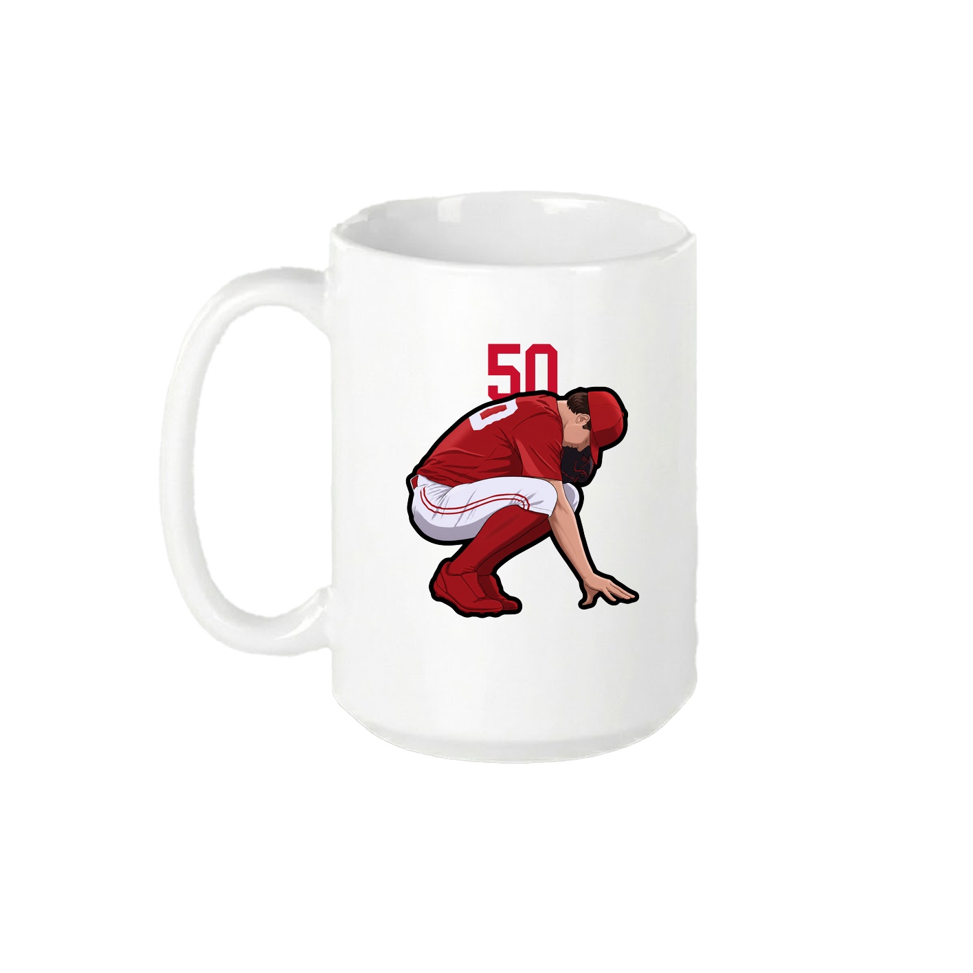 15oz Coffee Mug — Number Top in White
