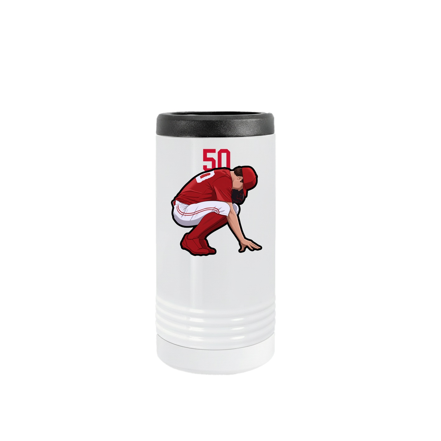 Slim Beverage Holder — Number Top in White