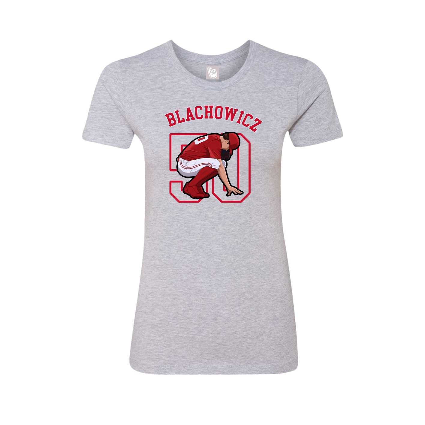 Fitted Women's Tee — Shirsey Arch in Grey