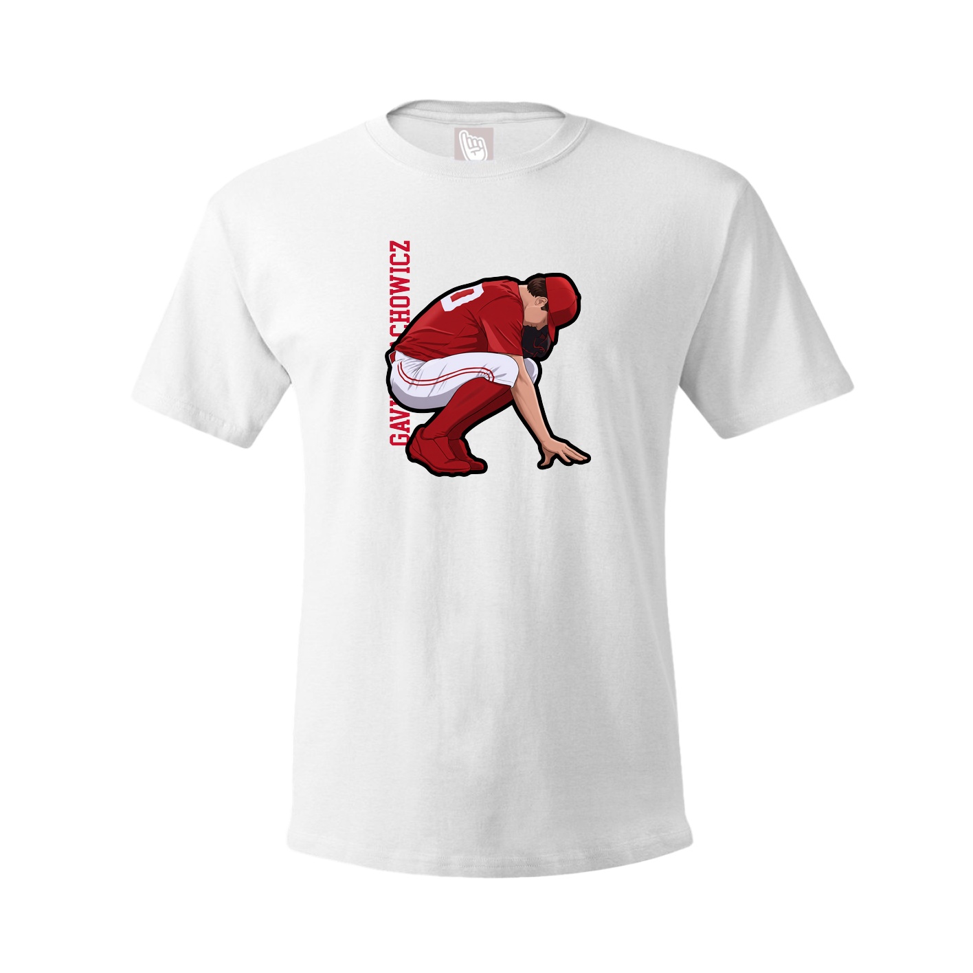 Tee — Name Vertical in White
