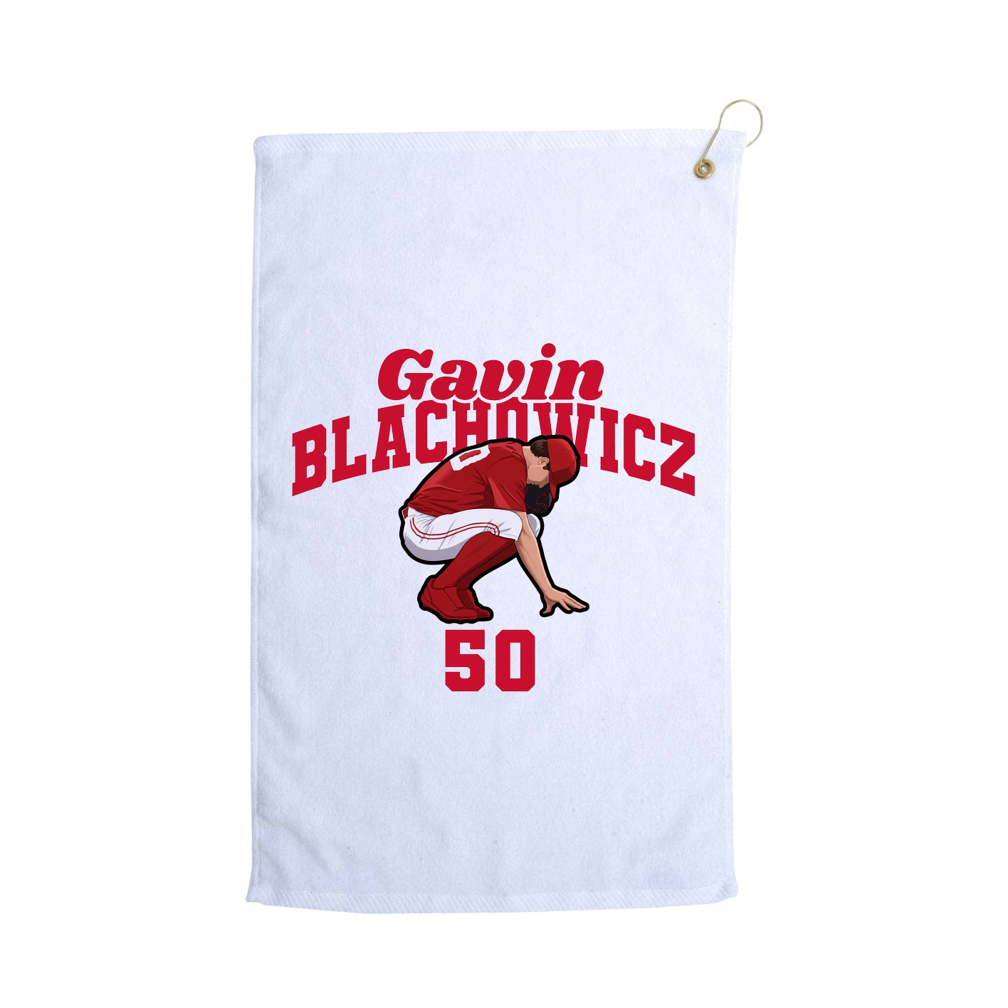 Golf Towel — Signature Arch in White