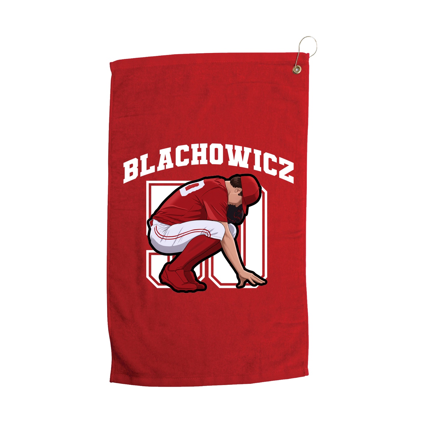 Golf Towel — Number in Red