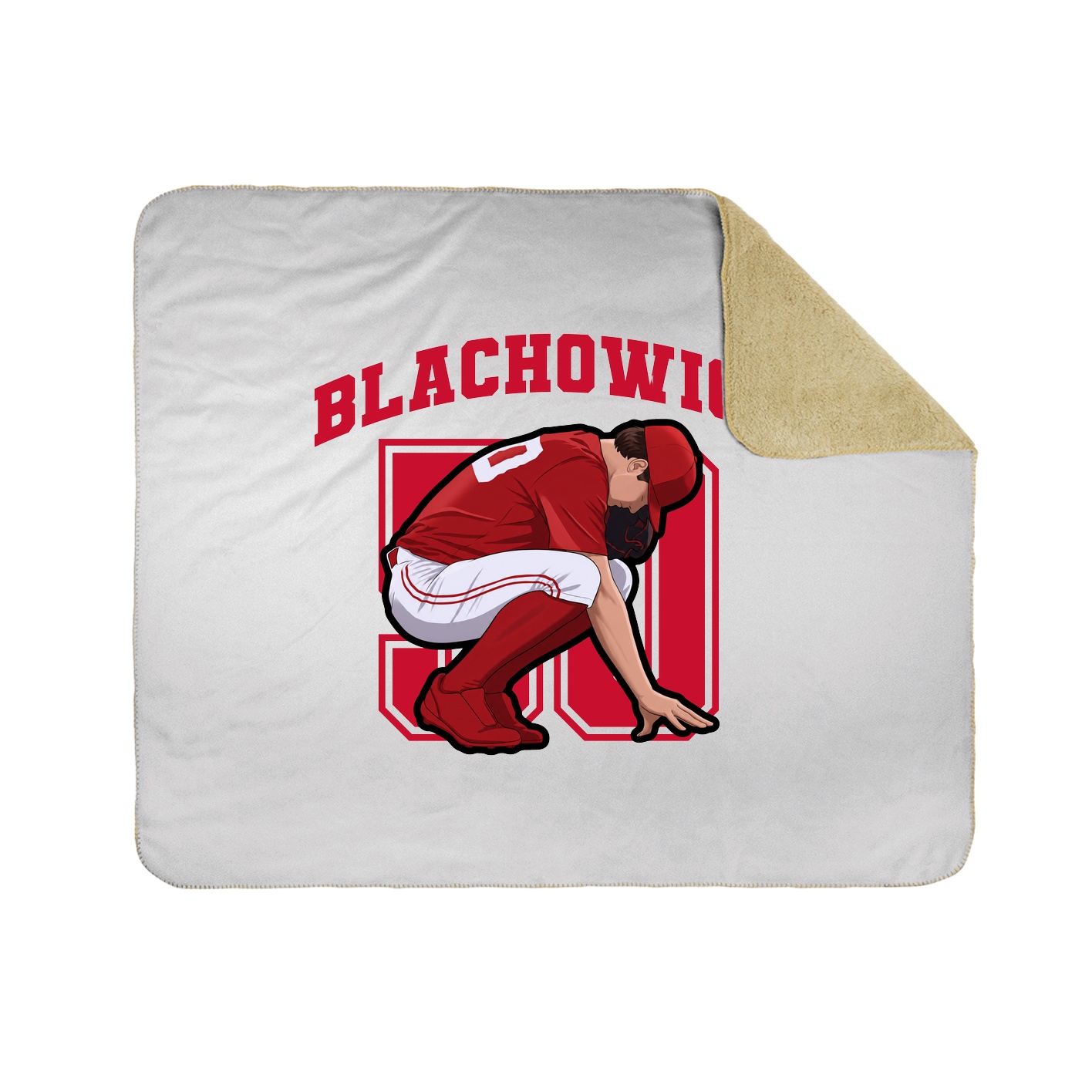Throw Blanket — Number in White