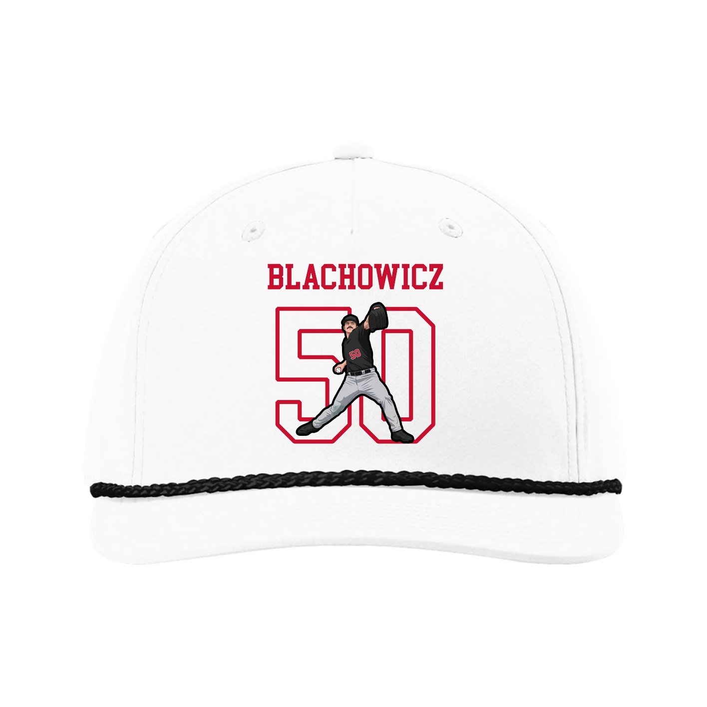 Five-Panel Classic Rope Cap — Shirsey in White