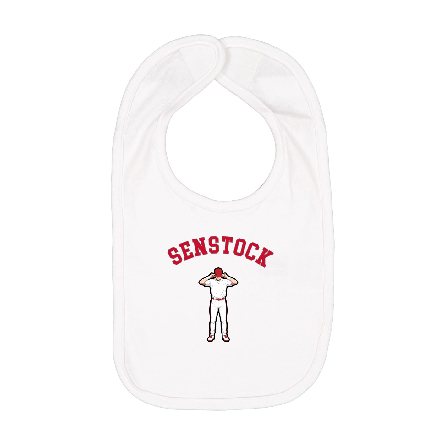 Infant Bib — Shirsey Arch in White