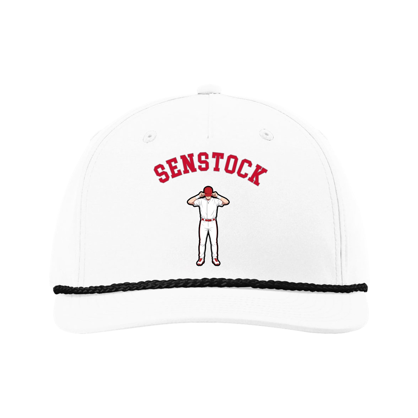 Five-Panel Classic Rope Cap — Shirsey Arch in White