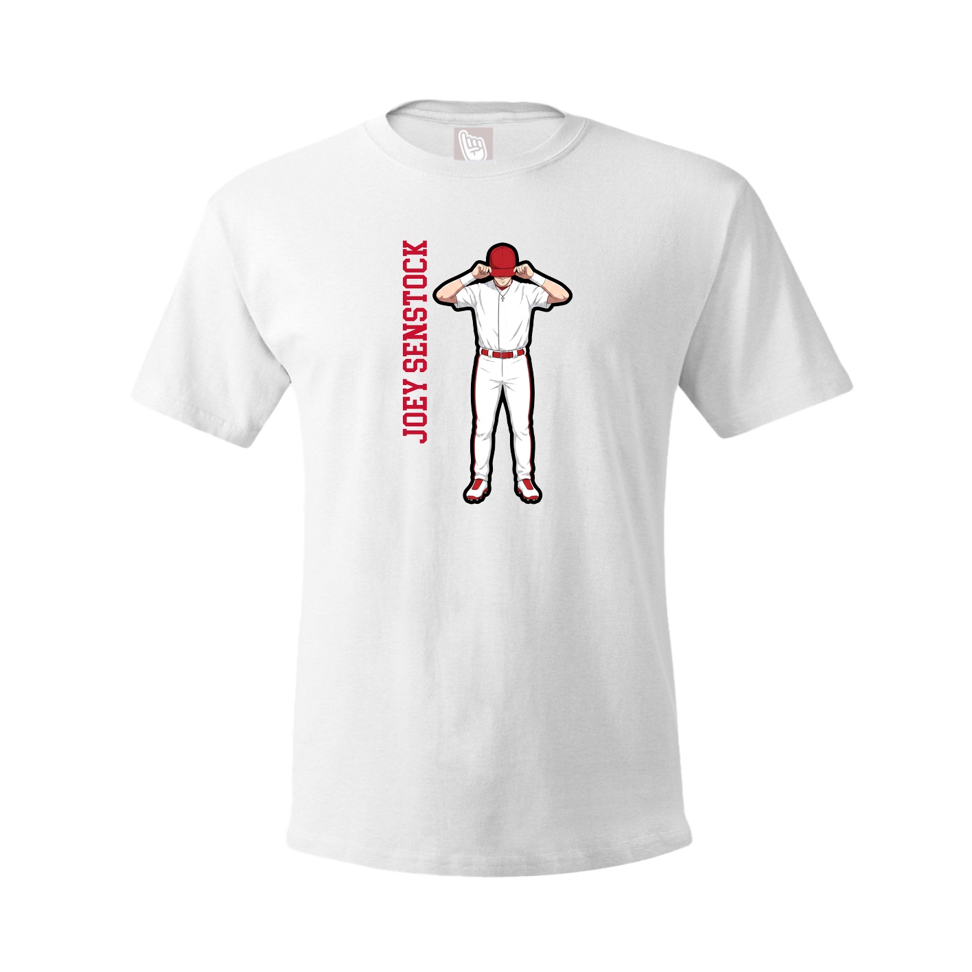 Tee — Name Vertical in White