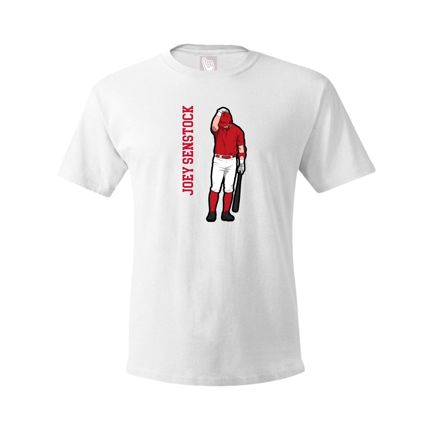 Youth Tee — Name Vertical in White