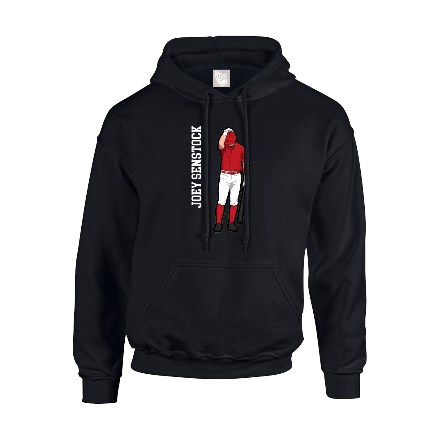 Hoodie — Name Vertical in Black