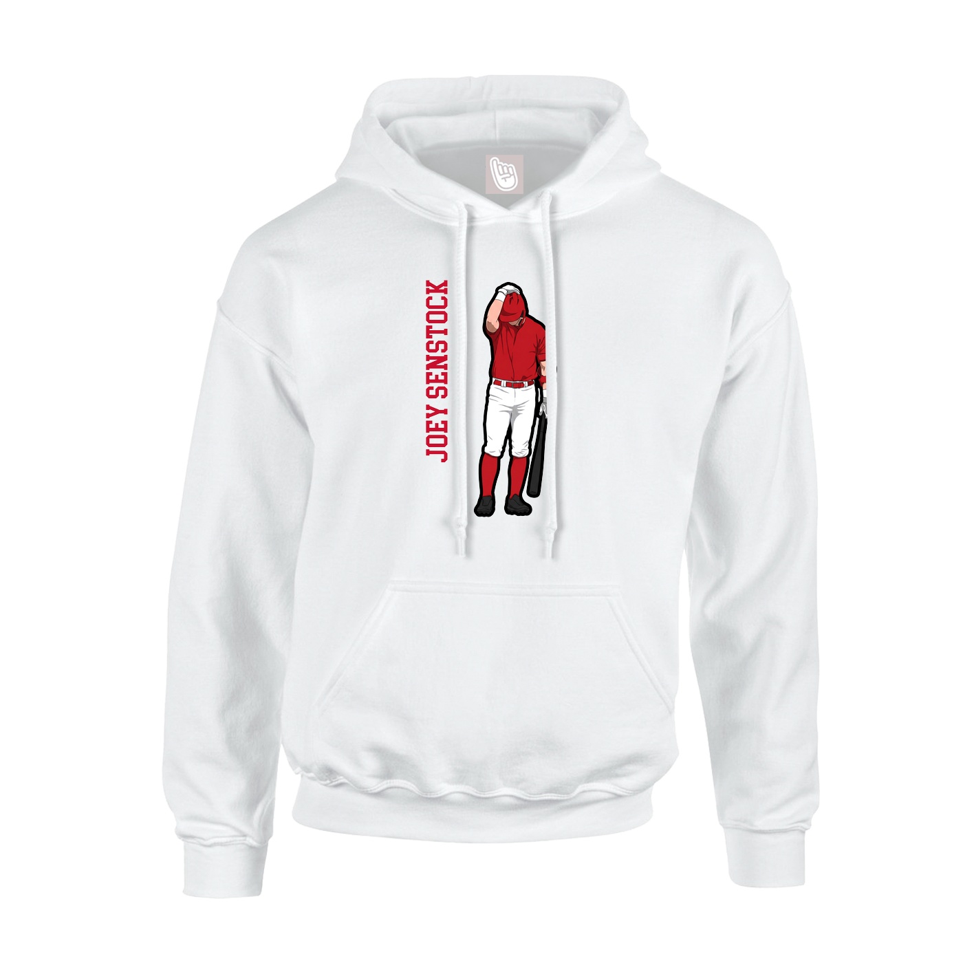 Youth Hoodie — Name Vertical in White