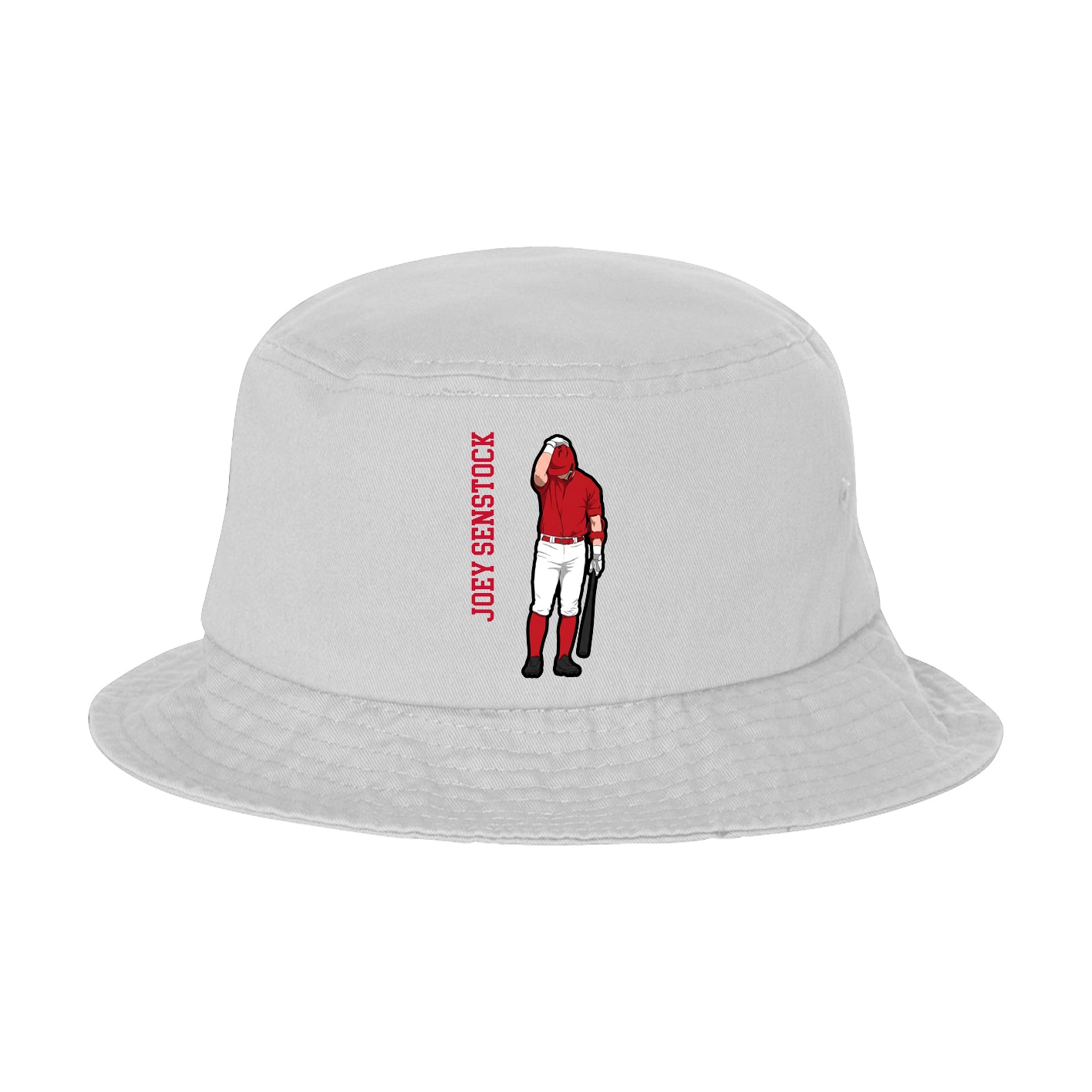 Bucket Cap — Name Vertical in White