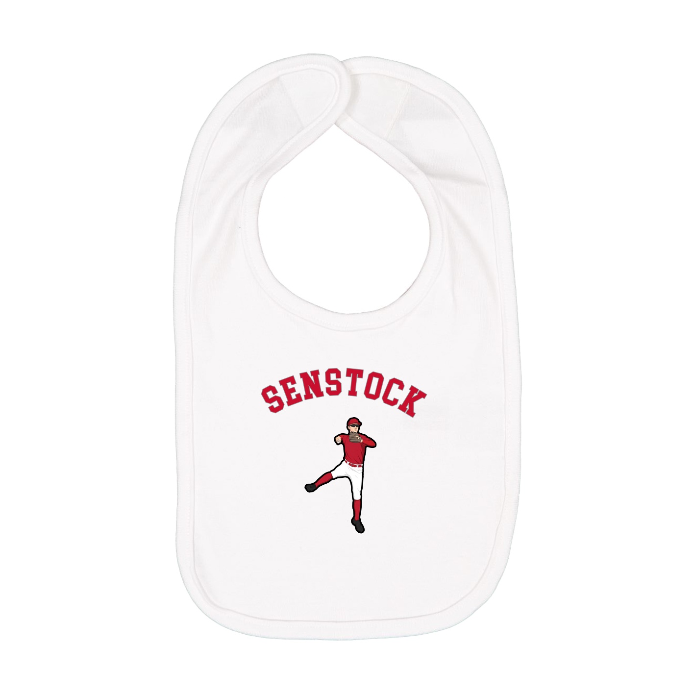 Infant Bib — Shirsey Arch in White
