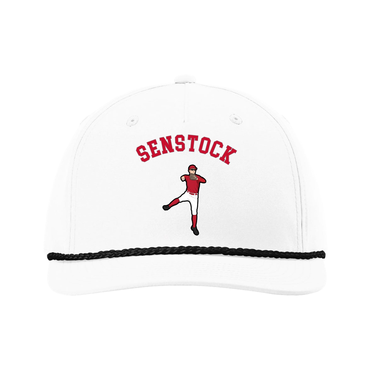 Five-Panel Classic Rope Cap — Shirsey Arch in White