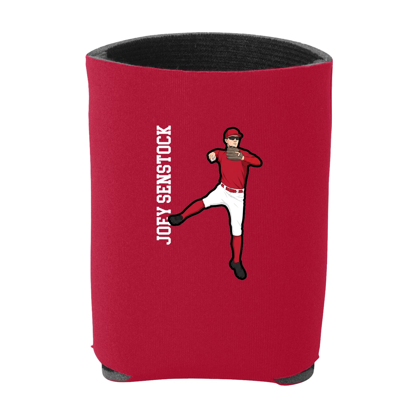 Can Holder — Name Vertical in Red