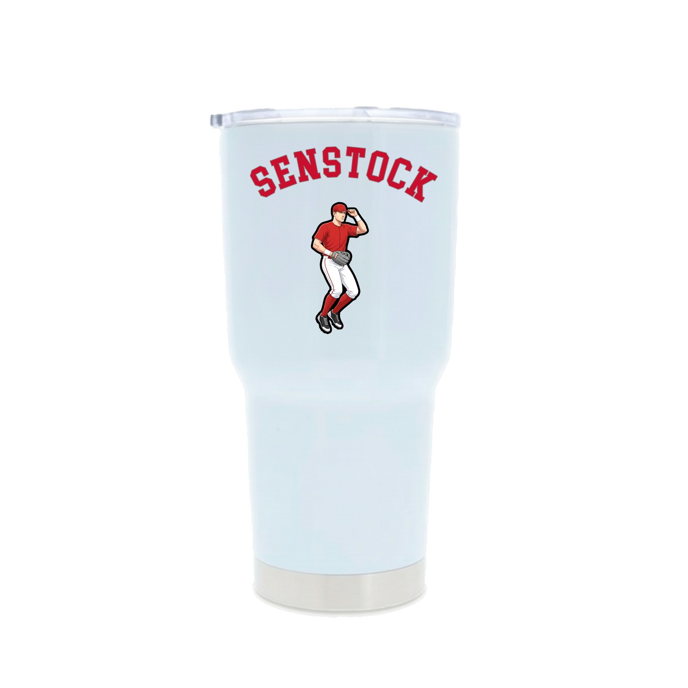 30oz Stainless Steel Tumbler — Shirsey Arch in White