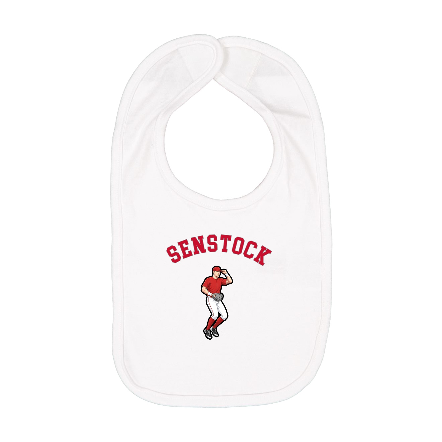 Infant Bib — Shirsey Arch in White