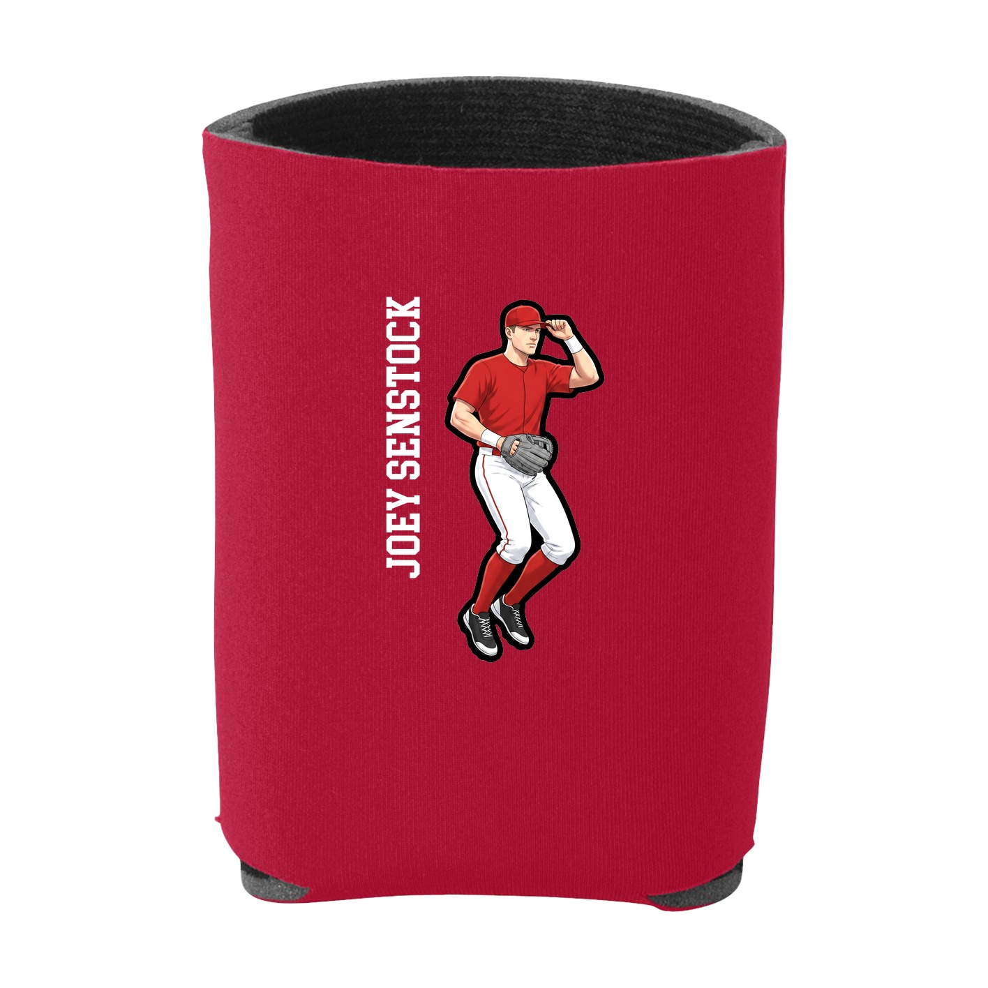 Can Holder — Name Vertical in Red