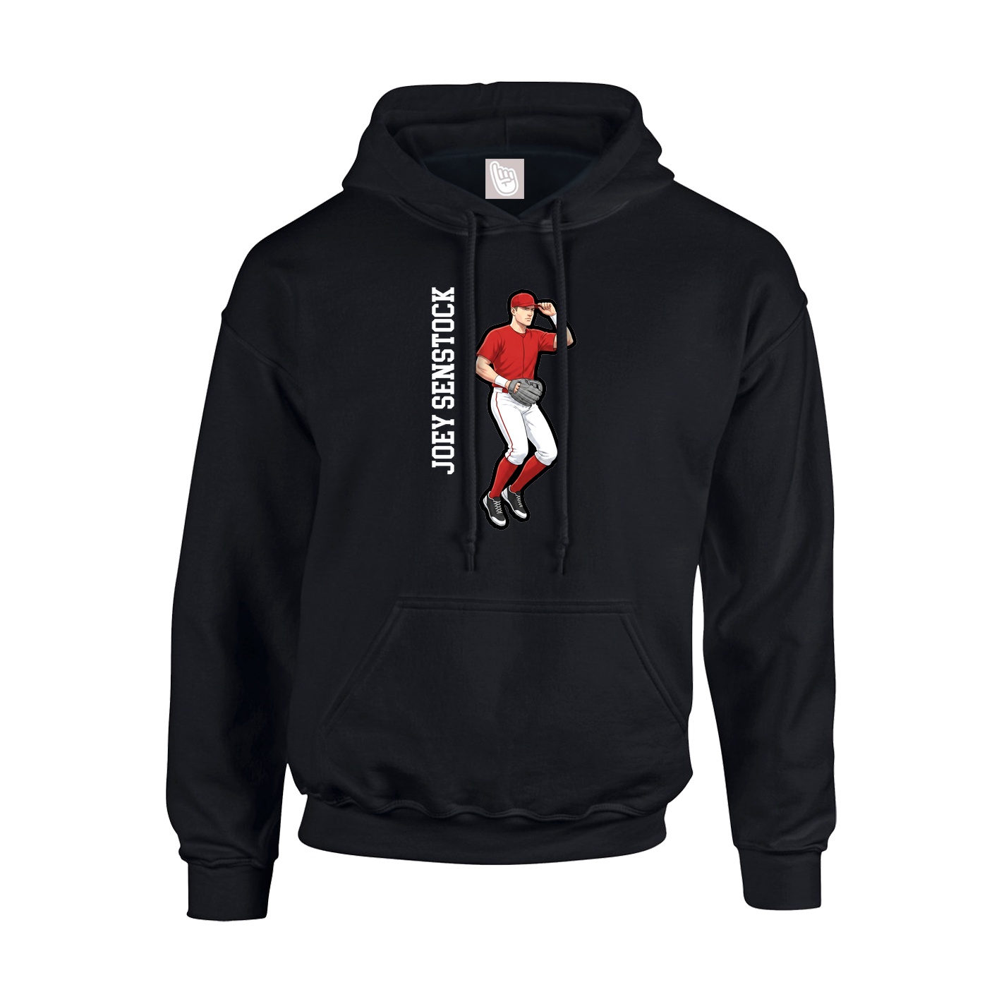 Hoodie — Name Vertical in Black