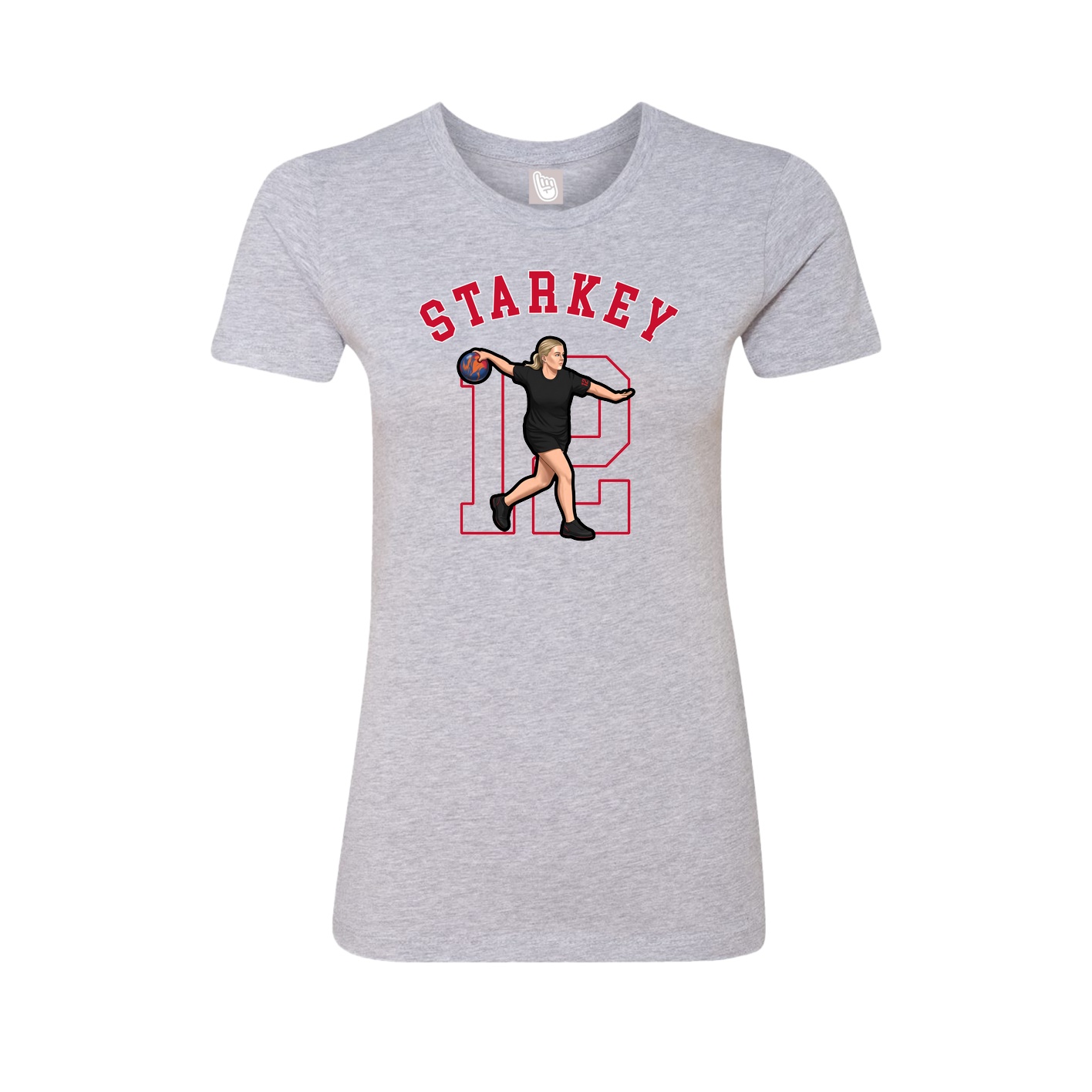 Fitted Women's Tee — Shirsey Arch in Grey