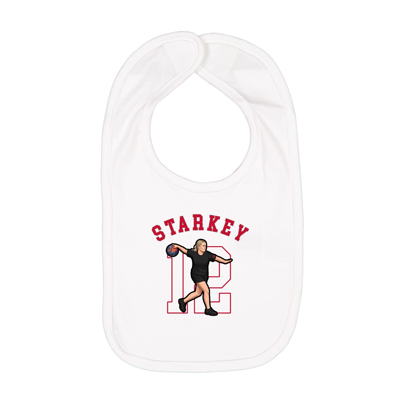 Infant Bib — Shirsey Arch in White