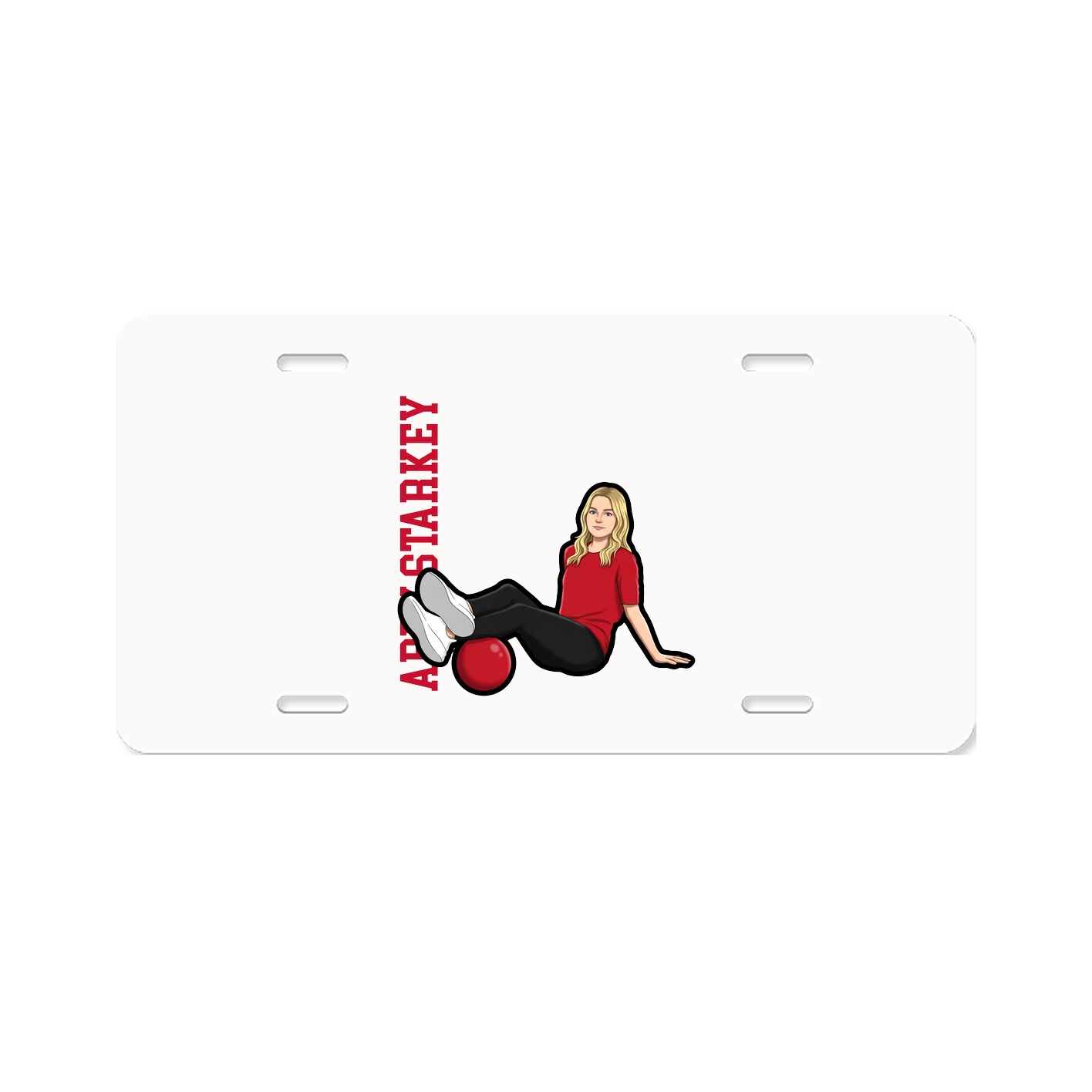 License Plate — Name Vertical in Classic