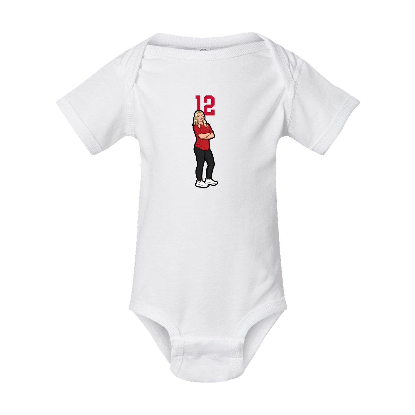 Baby Onesie — Number Top in White